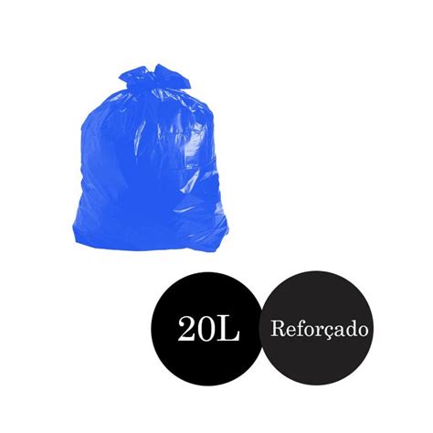 Saco De Lixo Azul Refor Ado Lts Pct C Un Tebel Suprimentos Sua