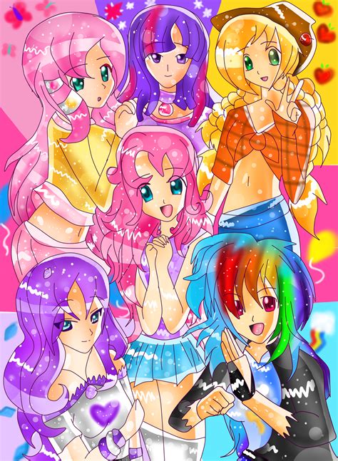 Humans My Little Pony Friendship Is Magic By Shirubaxxbuireizu On