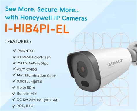 Bullet Camera Impact By Honeywell Mp Ip Series I Hib Pi El Camera