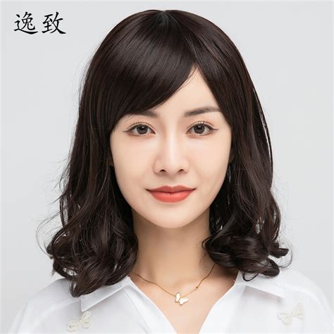 假发女中长发大波浪中长卷发真人发丝中老年妈妈发型自然全头套式 虎窝淘