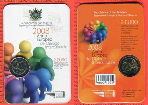 San Marino 2 Euro Gedenkmünze 2008 Europäisches Jahr des