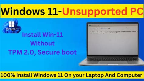 How To Install Windows Unsupported Computer And Laptop Youtube