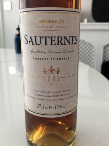 Sainsbury S Classic Selection Sauternes Vivino US