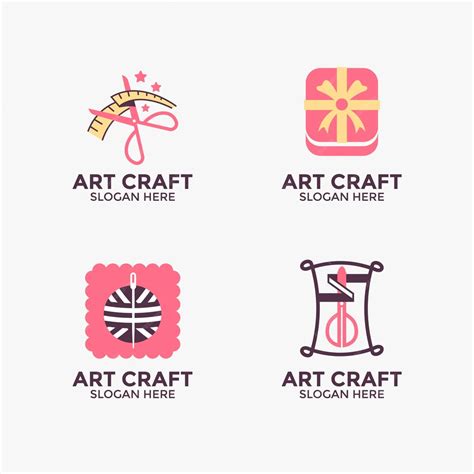 Ideias De Logo Para Artesanato - Artesanato feito à mão e design de logotipo vetorial de tricô | Vetor ...