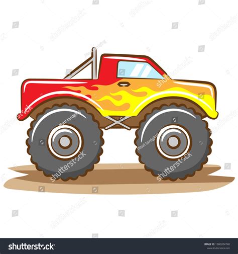 Monster Truck Vector Clipart Stock Vector (Royalty Free) 1380204740