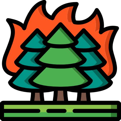 Incendio Forestal Icono Gratis