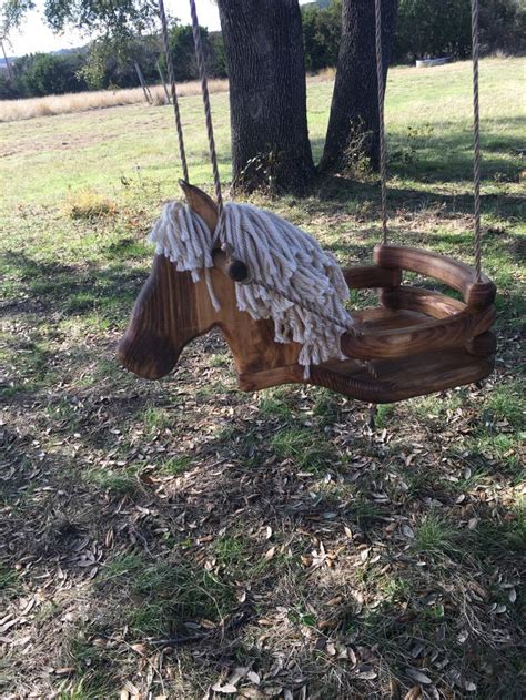 Wooden horse swing | Etsy | Horse swing, Wooden horse, Wooden