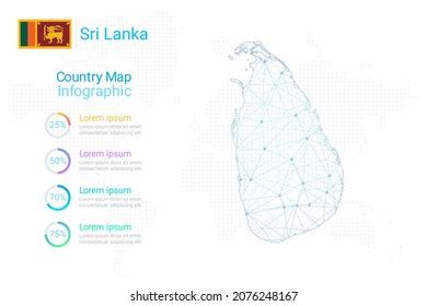 Sri Lanka Map Elements Infographics Template Stock Vector Royalty Free