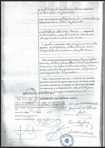 Understanding Spanish Birth Certificates The Genealogy Corner