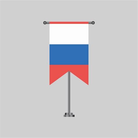 Ilustração do modelo de bandeira da rússia Vetor Premium