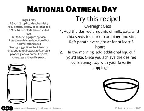 National Oatmeal Day | Art Sphere Inc.