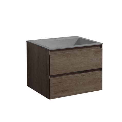 Тумба c раковиной Vincea Luka 60 R.Oak подвесная, с ящиками купить ...