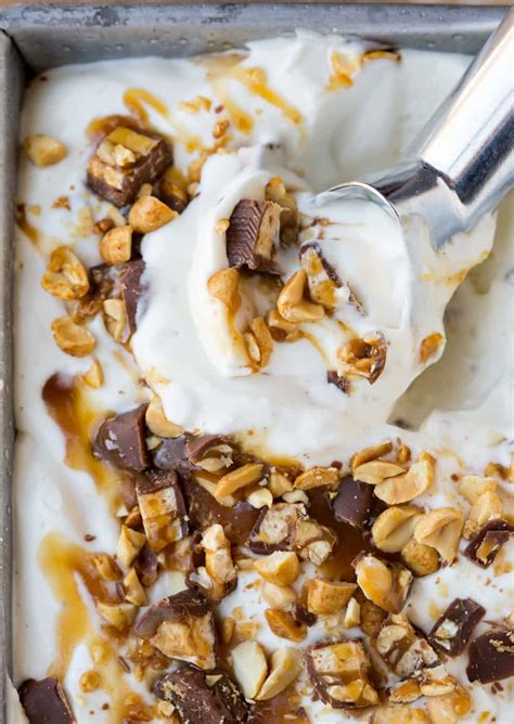 SNICKERS No-Churn Ice Cream Recipe - I Heart Eating