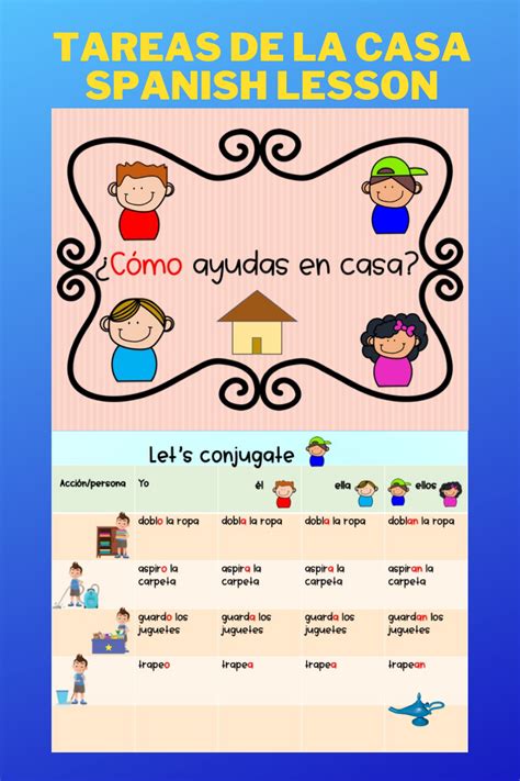 Tareas De La Casa Quehaceres De La Casa Chores Spanish Lessons