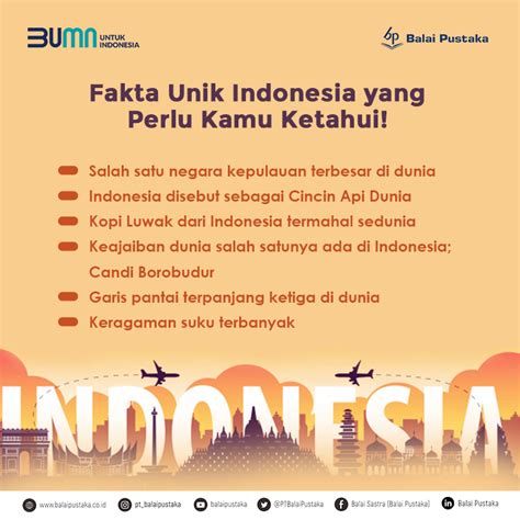 Fakta Unik Indonesia Yang Perlu Kamu Ketahui Balai Pustaka