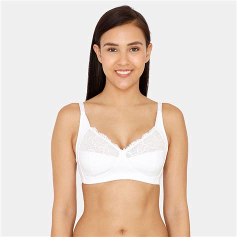 Zivame Basics Double Layered Non Wired 3 4th Coverage Bra Snow White