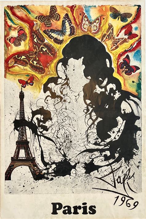 Bid Now SALVADOR DALI BUTTERFLY SUITE PARIS POSTER PRODUCED FOR