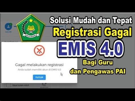 Tutorial Cara Atasi Registrasi Emis Gagal Karena Sudah Memiliki