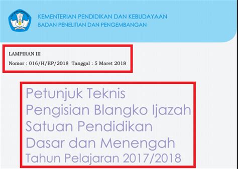 Juknis Penulisan Ijazah 2019 Pdf Modul Ajar Kurikulum Merdeka