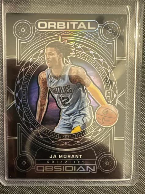 2022 23 JA MORANT Card 75 PANINI OBSIDIAN ORBITAL PURPLE Memphis