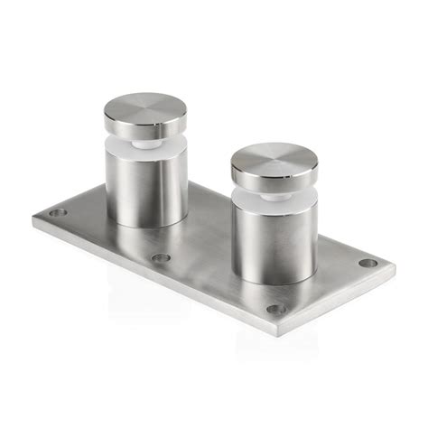 316 Brushed Stainless Steel Standard 2 Glass Rail Standoff Fitting