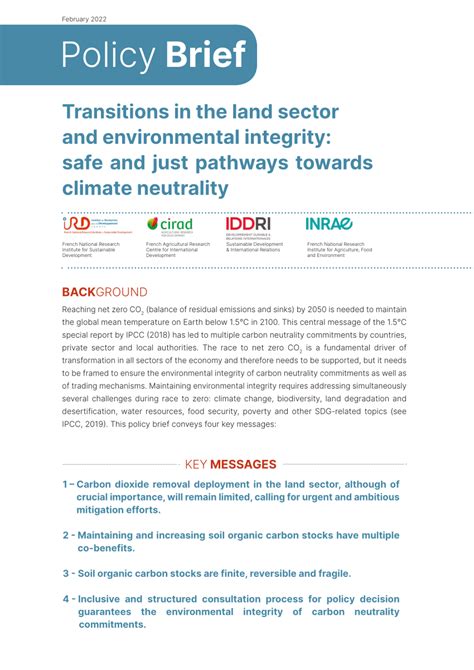 Pdf Transitions In The Land Sector And Environmental Integrity Safe