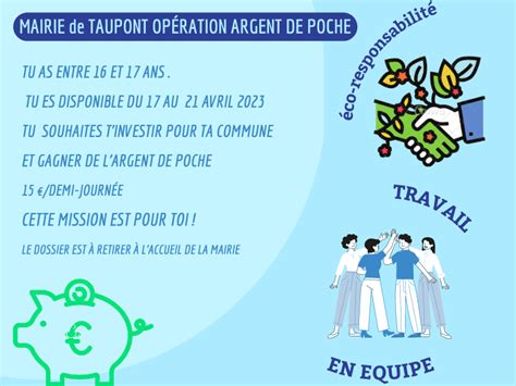 Mission Argent De Poche Commune De Taupont