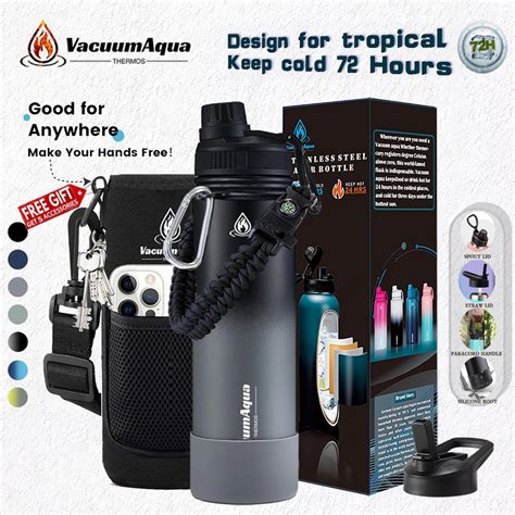 Vacuum Aqua Tumbler Hot And Cold 40oz 22oz Insulated Stainless Steel Water Bottle With