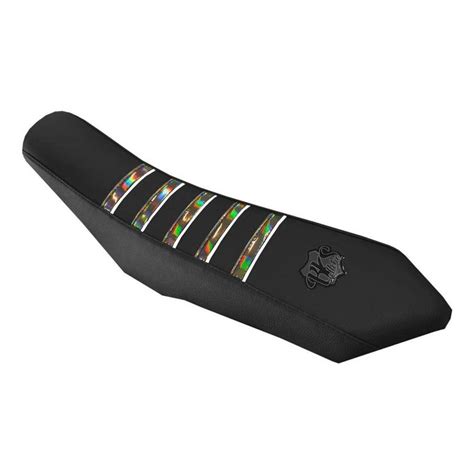 Housse De Selle BKS Evo Black V2 Chrome Noir Holographique Rieju MRT