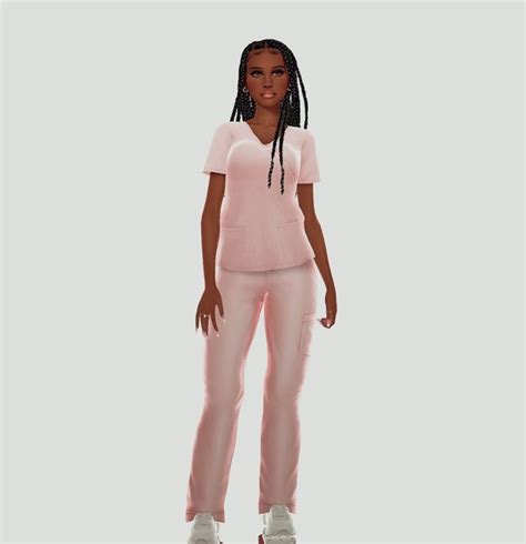 Nurse Scrubs Recolor For Sims 4 Get To Work In 2024 Sims 4 Cc Finds