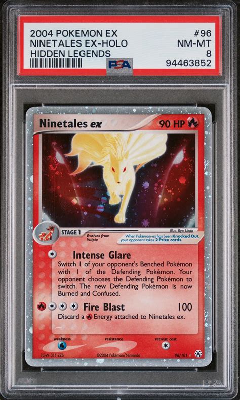 2004 Pokémon Ex Hidden Legends #96 Ninetales Ex Holo PSA 8 | Rare Candy