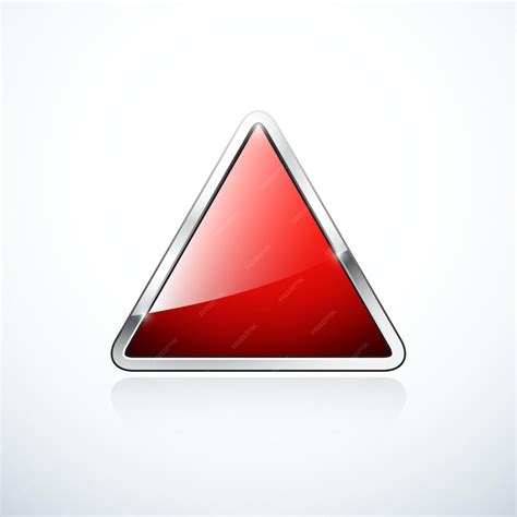 Premium Vector Red Triangle Sign Vector Illustration