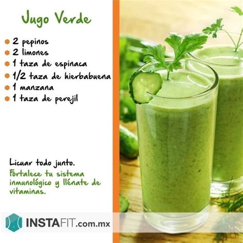 Jugo Verde Jugos Para Desintoxicar Jugos Jugos Saludables