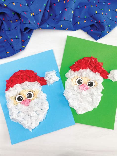 Santa Claus Tissue Paper Craft For Kids Free Template Story Simple