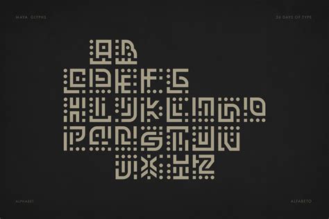 Maya Glyphs Free Typeface Behance