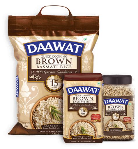 Daawat Quick Cooking Brown Basmati Rice Wholegrain Goodness 1Kg