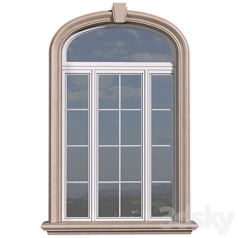 Classic Facade Arched Window Arch Classic Frame Window Windows 3D