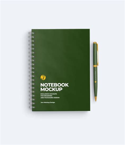 Matte Notebook With Pen Mockup | Брендинг, Графический дизайн, Блокнот