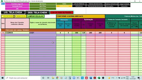 Planilha De Demanda E C Lculos El Tricos Planilha Youtube
