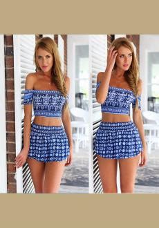 Summer Top And Short Sets Mini Dress Fashion Dresses Flower Kit Factory