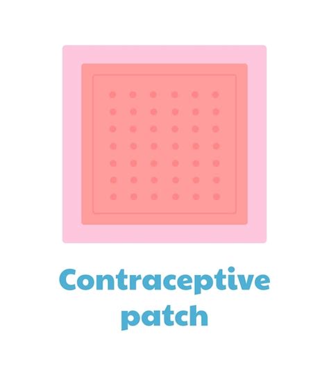 Premium Vector Type Of Contraception Concept Contraceptive Patch For