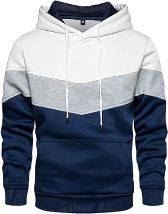 Lbl Sweat Homme Capuche Couleur Vives Pull De Manches Longues Poche