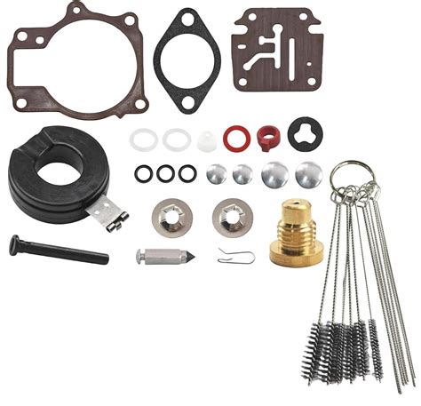 Jlm Marine 396701 Carburetor Rebuild Kit Bundle With Cleaning Brush For Johnson