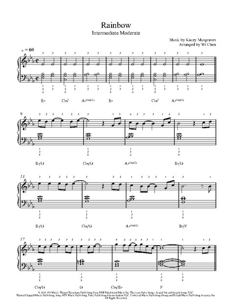 Rainbow by Kacey Musgraves Sheet Music & Lesson | Intermediate Level