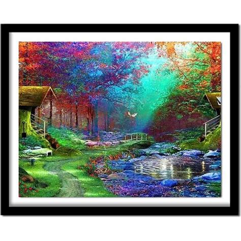 Arbre Oiseau Paysage Diamond Painting Kit Pour Adulte Diamant Peinture