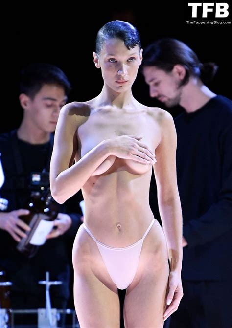 Bella Hadid Goes Topless At The Coperni Fashion Show In Paris