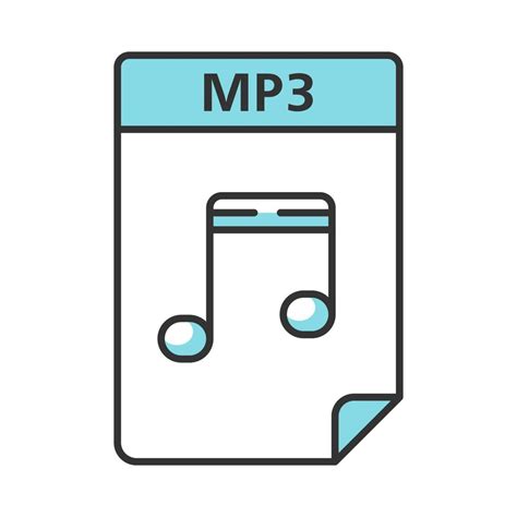 Mp File Color Icon Digital Audio Document Music File Format