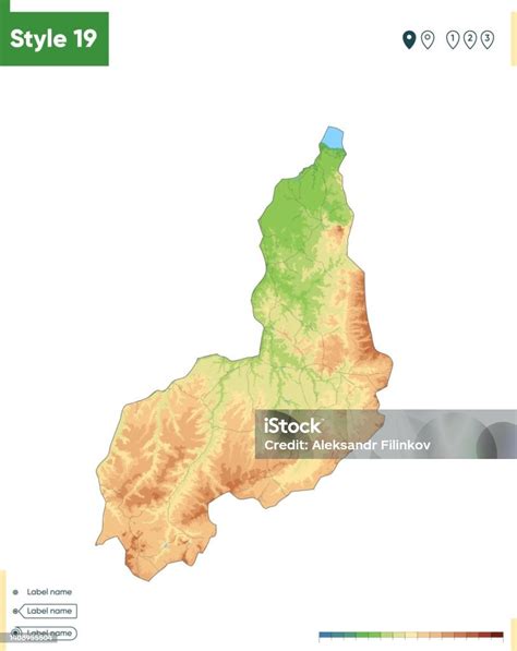 Piaui Brasile Mappa Fisica Altamente Dettagliata Mappa Vettoriale Mappa