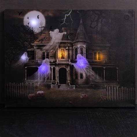 Light Up Haunted House Mantel Decor With Sound Cracker Barrel