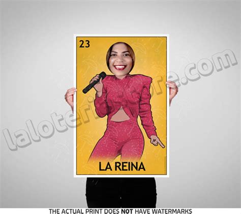 La Reina Photo Booth Loteria Prop Frame Sexy Singer Mexican Etsy